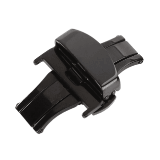 Deployant Clasp/Buckle with Double Push Button Release (Black)