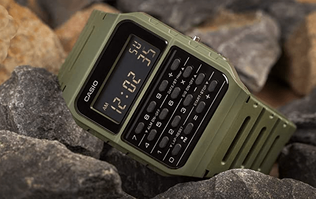 Casio CA-53WF-3BCF Calculator Watch - Lug to Lug